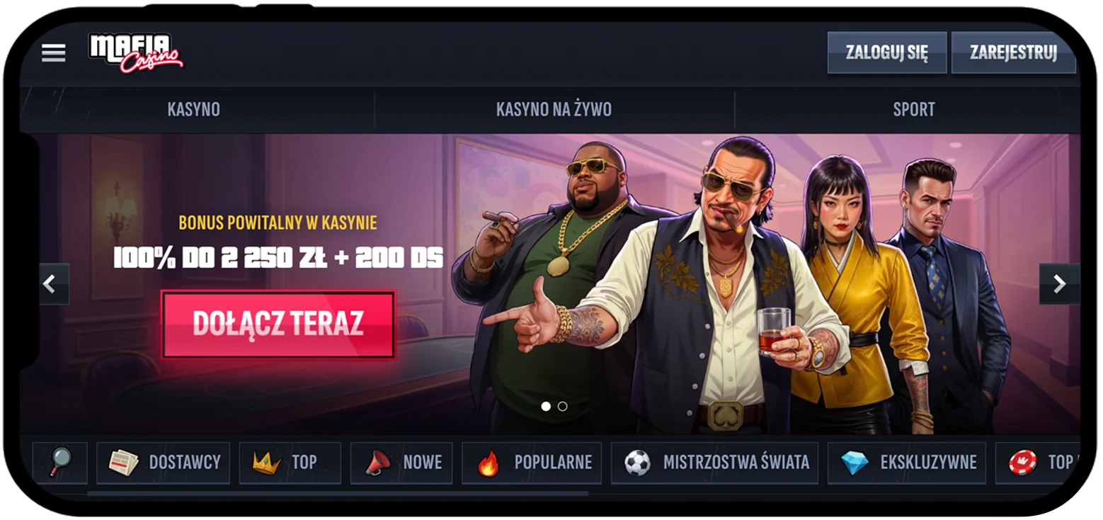 MafiaCasino - Tysiące Gier i Ponad 400 Stołów na Żywo dla Polskich Graczy